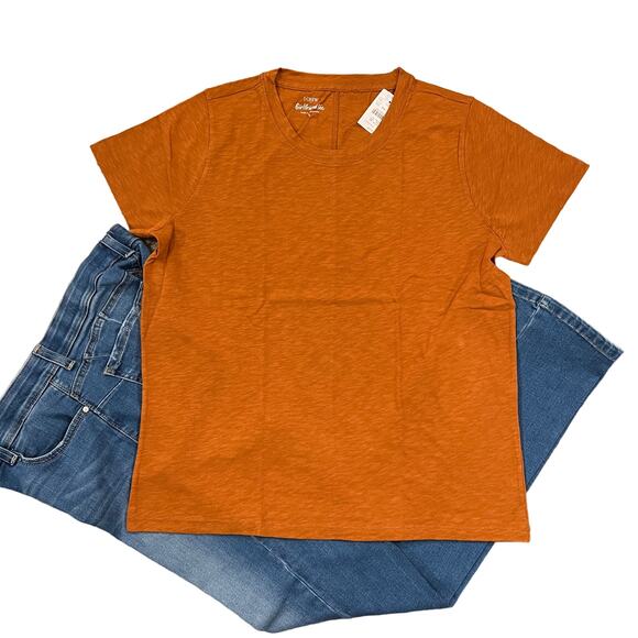 NWT J. Crew Adobe Brown Girlfriend Crewneck Tee - SIZE XL - Picture 1 of 10
